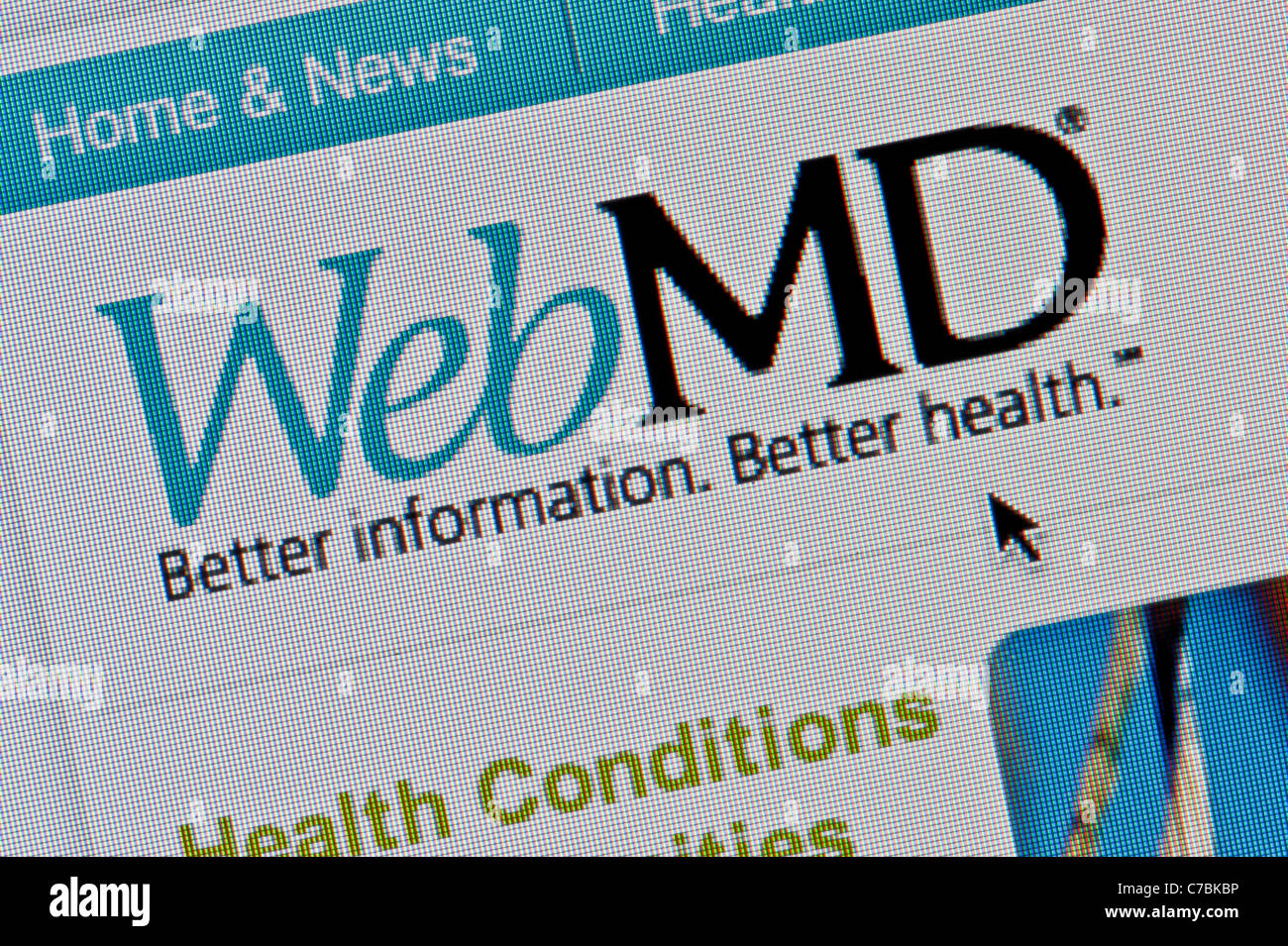 Chiusura del logo WebMD come visto sul suo sito web. (Solo uso editoriale: -print, TV, e-book e Redazione sito web). Foto Stock