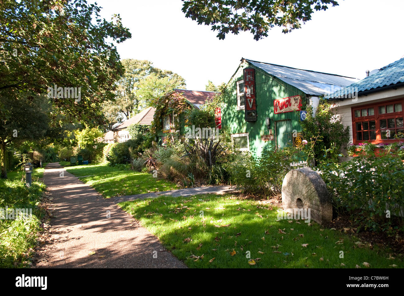 Bizzarre case, Eel Pie Island, Twickenham, Middlesex, England, Regno Unito Foto Stock