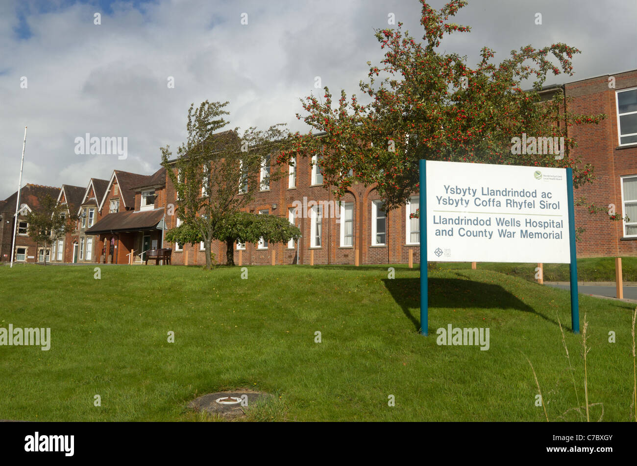 Llandrindod Wells Ospedale e County War Memorial, Wales UK. Foto Stock