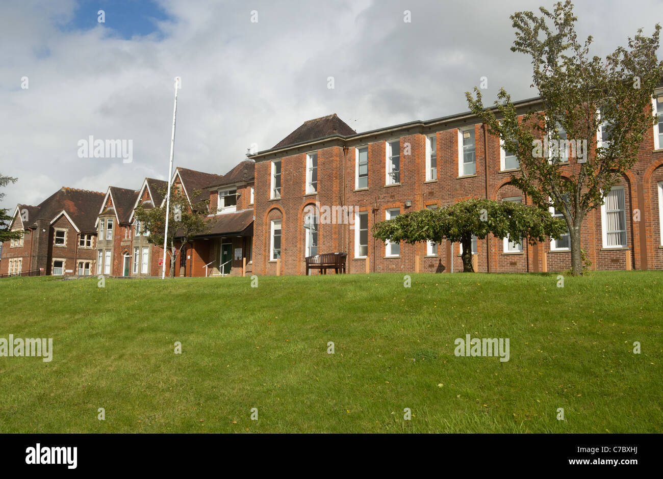 Llandrindod Wells Ospedale e County War Memorial, Wales UK. Foto Stock