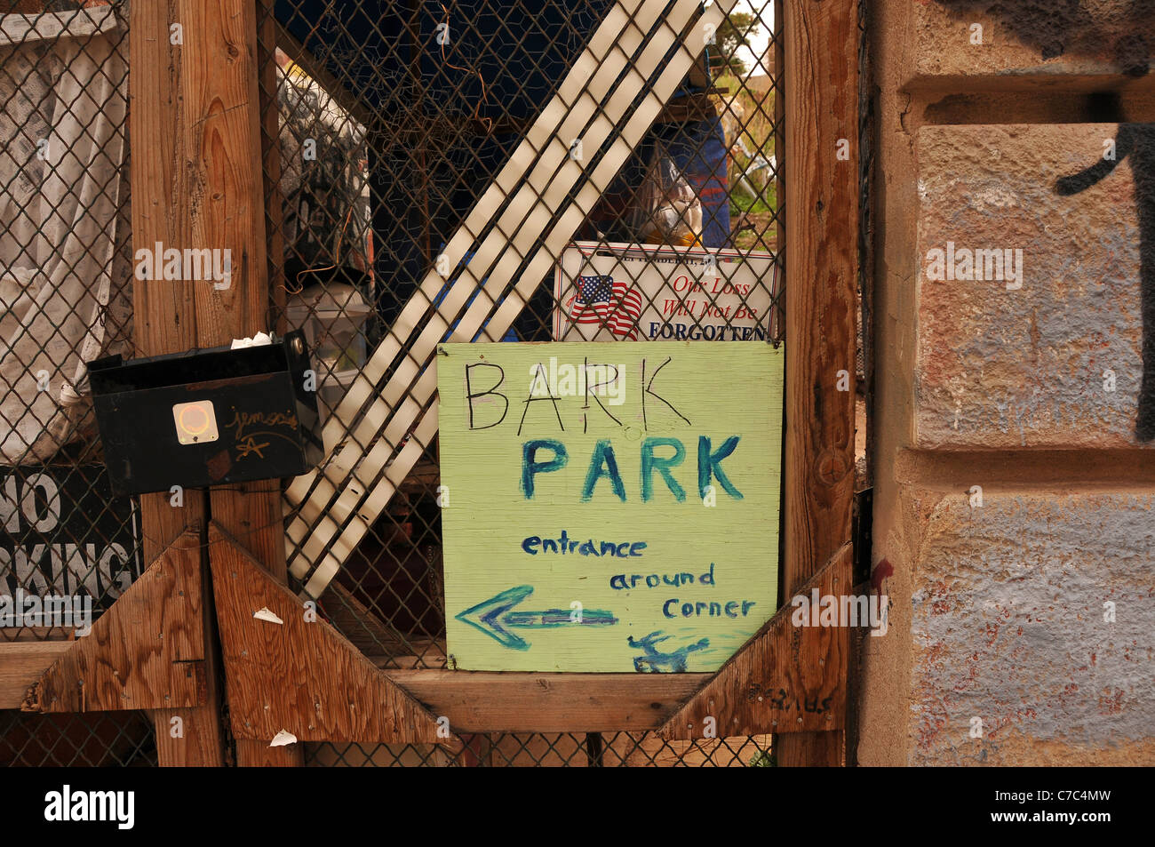 Il dog park in Bisbee, Arizona, Stati Uniti. Foto Stock