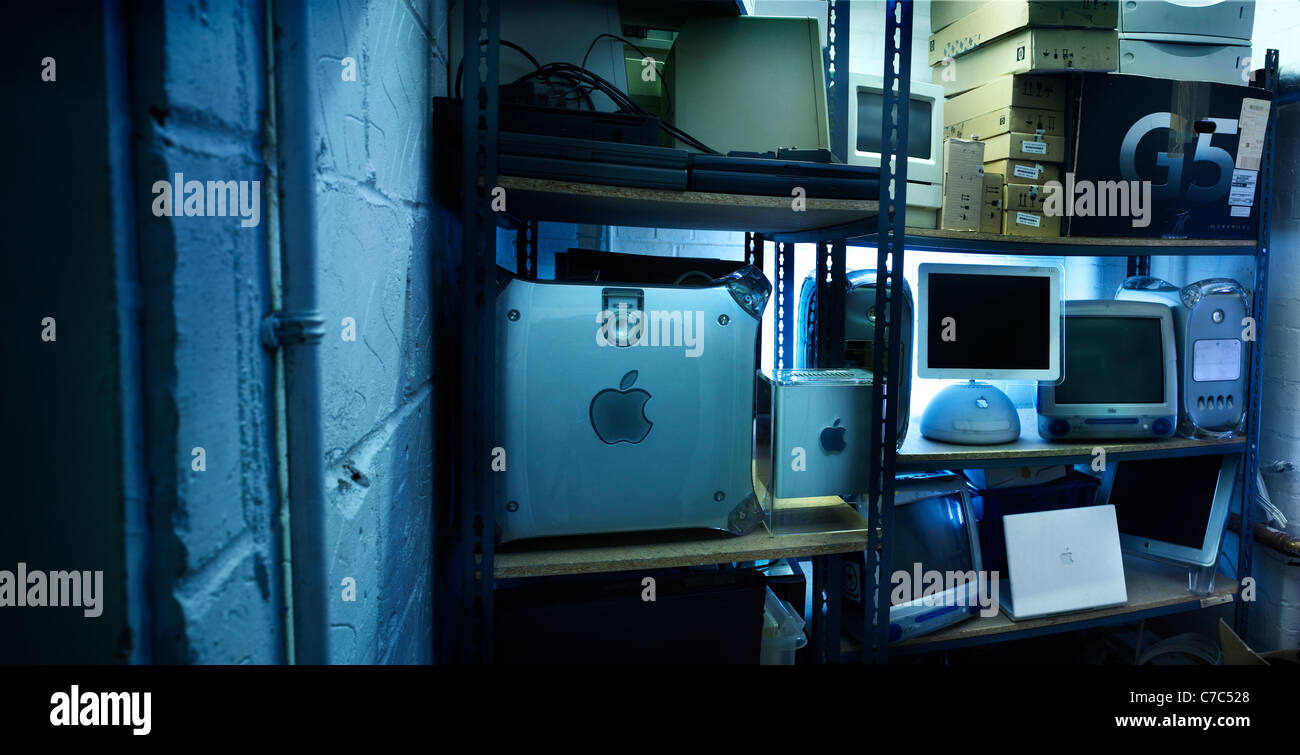 Raccolta di i computer Apple Mac vecchio e nuovo Foto Stock