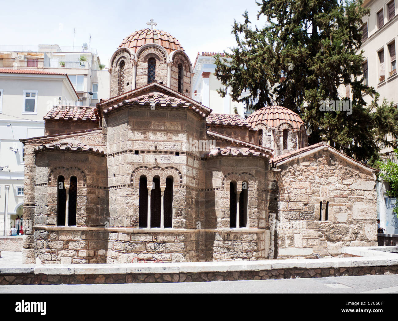 Kapnikarea bizantina chiesa ortodossa a Atene, Grecia Foto Stock