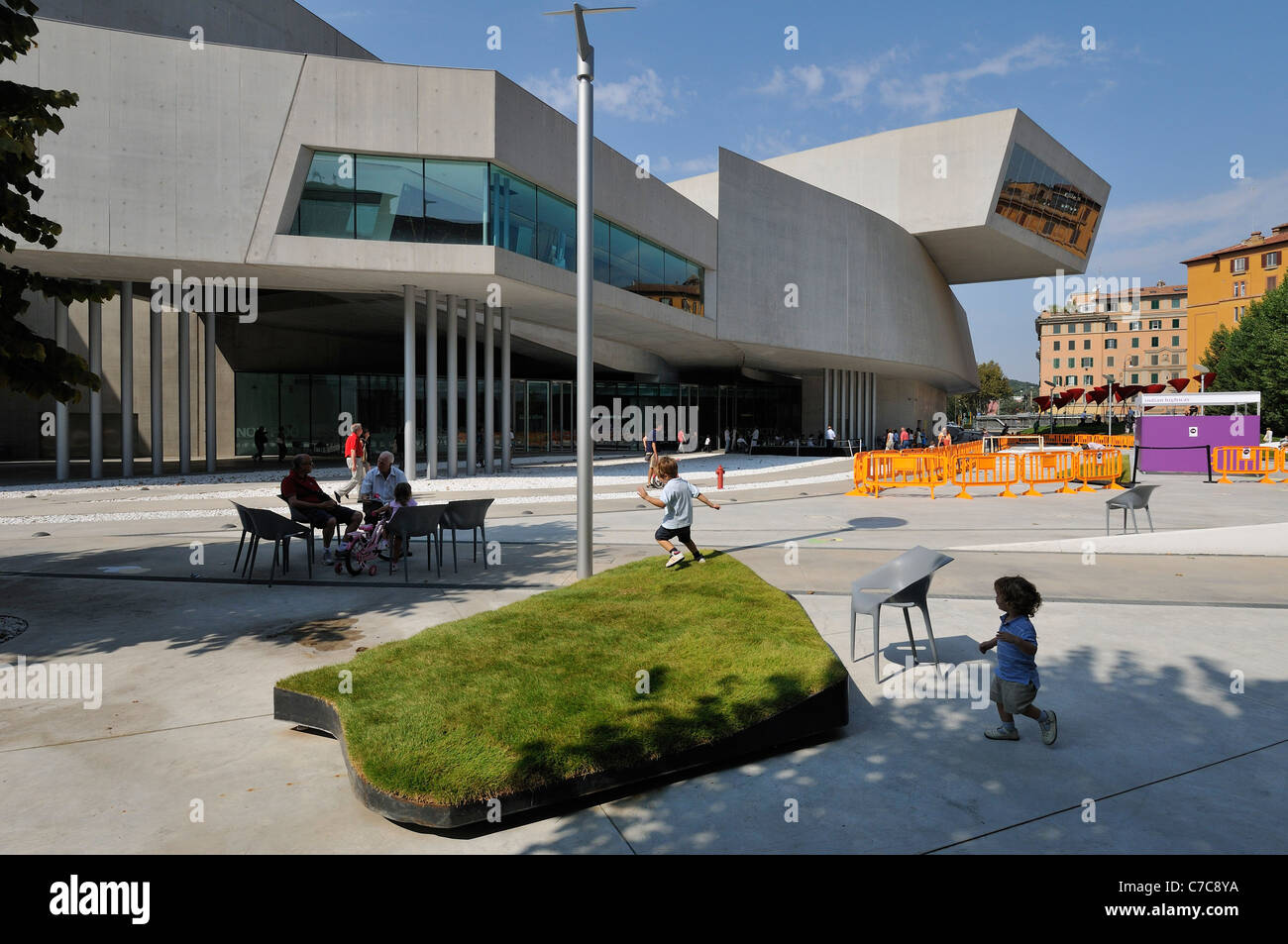 Roma. L'Italia. Il MAXXI Museo Nazionale della arti del XXI secolo progettato da Zaha Hadid nel quartiere Flaminio. (Museo nazionale delle arti del XXI secolo) Foto Stock