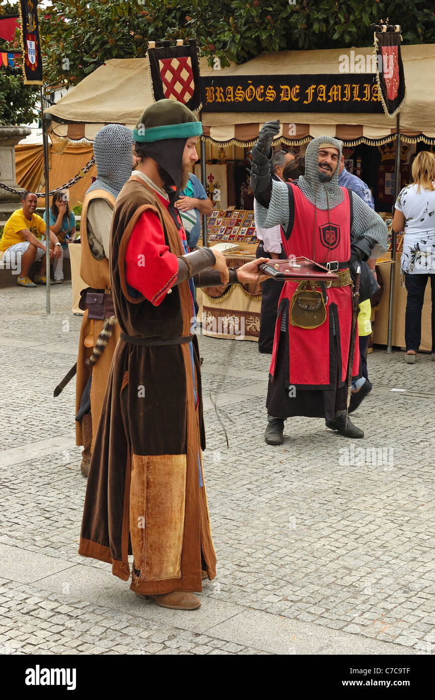 L'annuale festival medievale. Vila Nova de Cerveira, Portogallo. Foto Stock