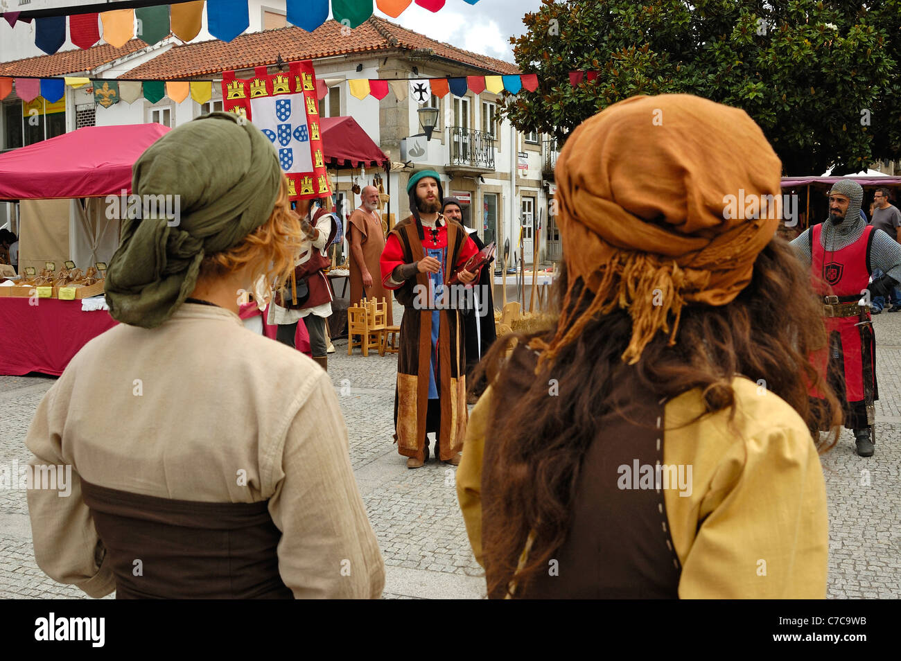 L'annuale festival medievale. Vila Nova de Cerveira, Portogallo. Foto Stock