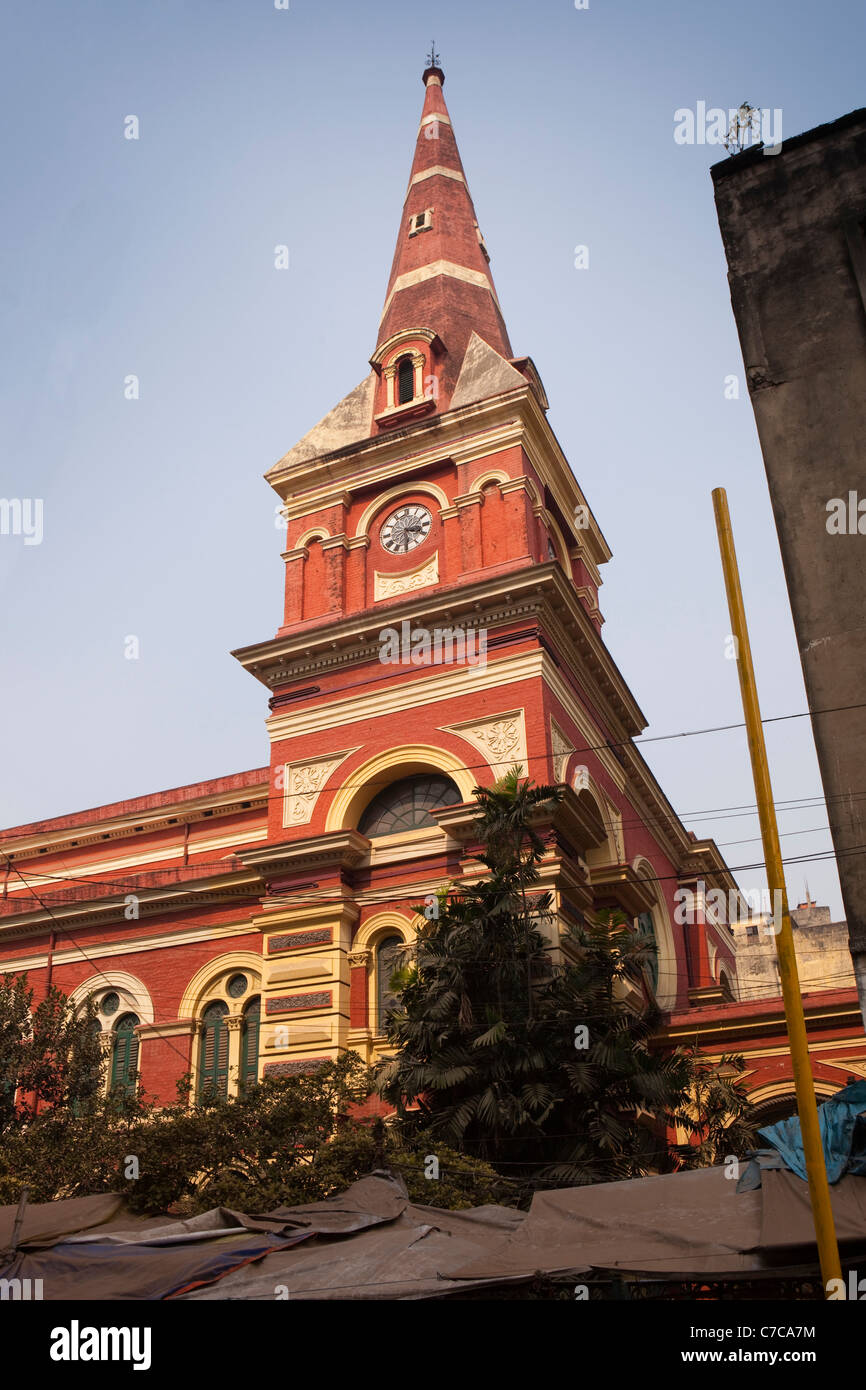 India Bengala Occidentale, Calcutta, Barabazaar, Canning Road, Moghan David Sinagoga guglia Foto Stock