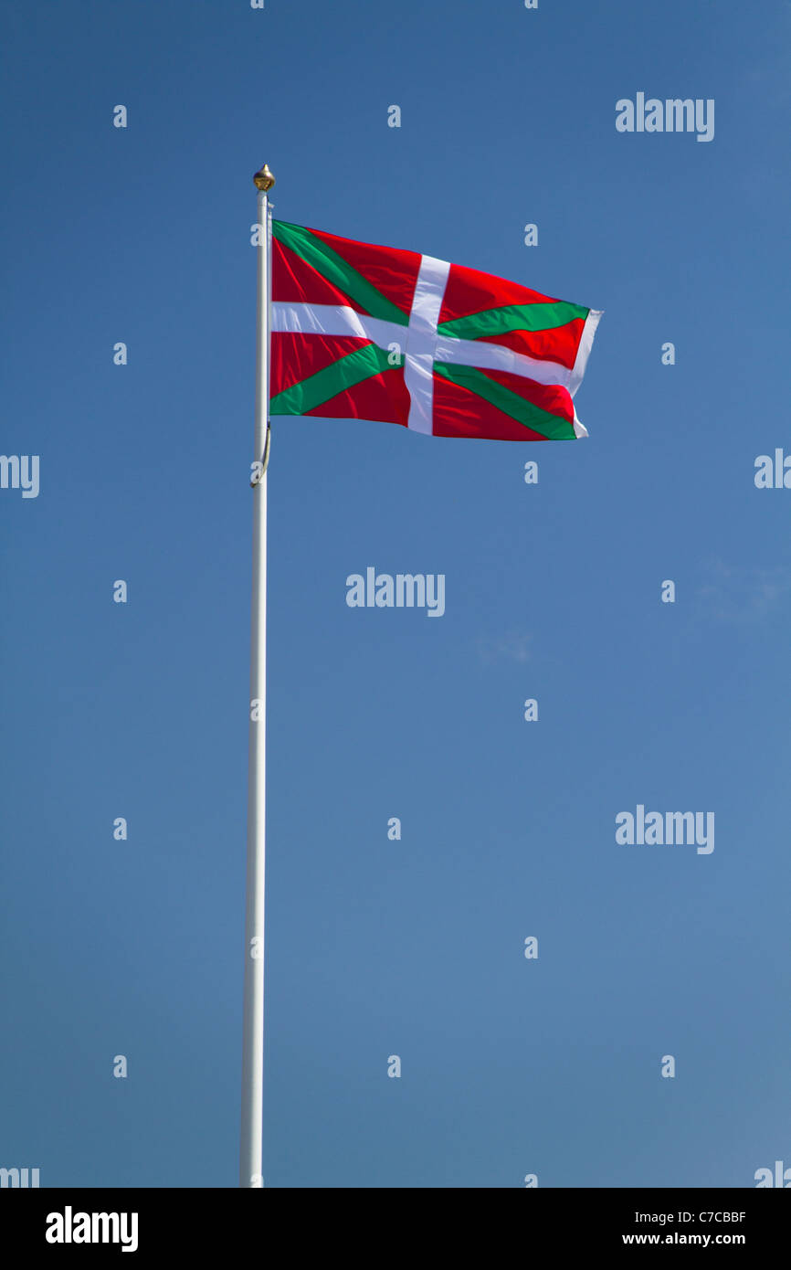 La bandiera basca. Foto Stock