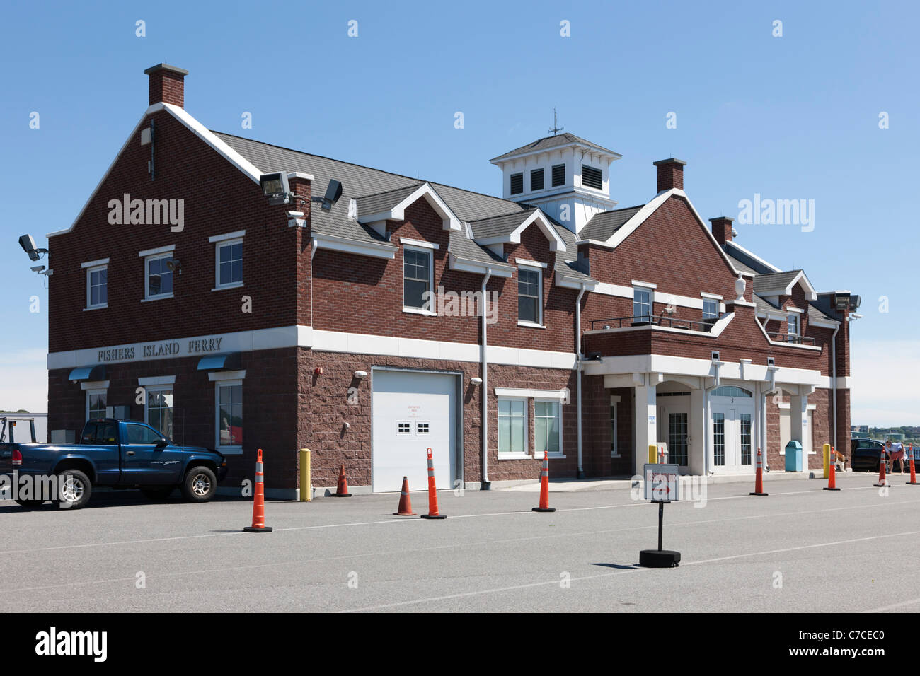Il terminale per il Fishers Island Ferry in New London, Connecticut. Foto Stock