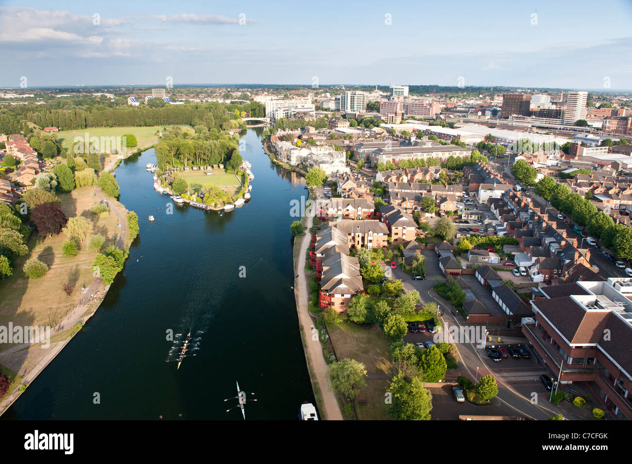 Vista aerea Reading, Berkshire, Regno Unito Foto Stock