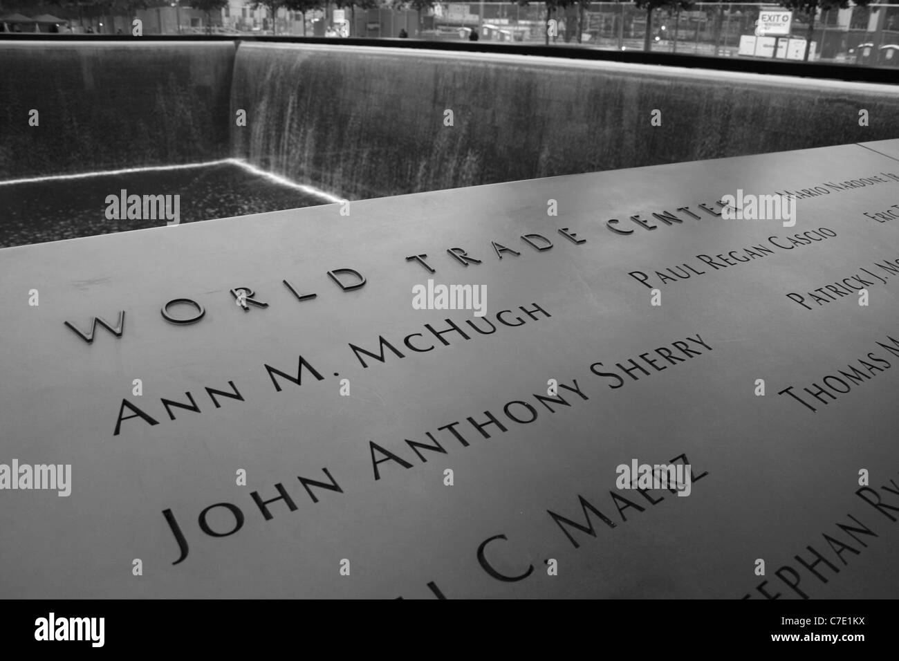 National 9/11 Memorial a Ground Zero. Foto Stock