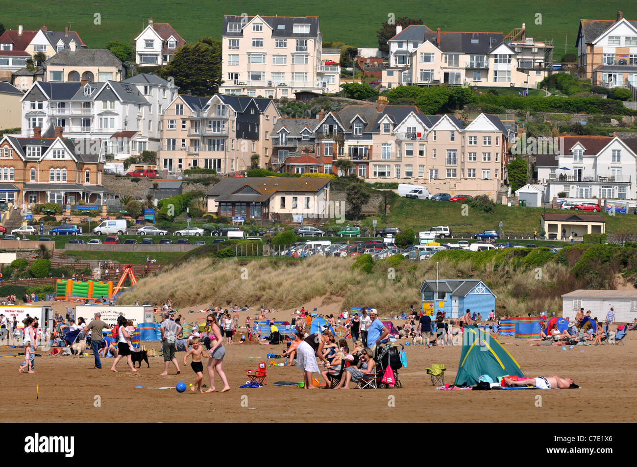 Woolacombe Beach in North Devon, Gran Bretagna. Regno Unito Foto Stock