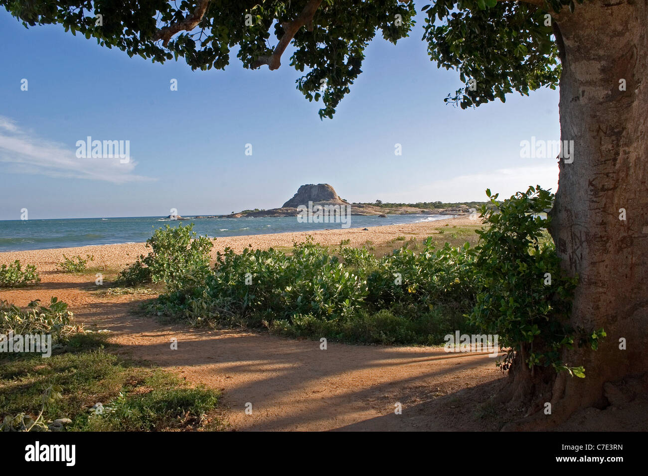 Spiaggia di Tsunami in Sri Lanka Foto Stock