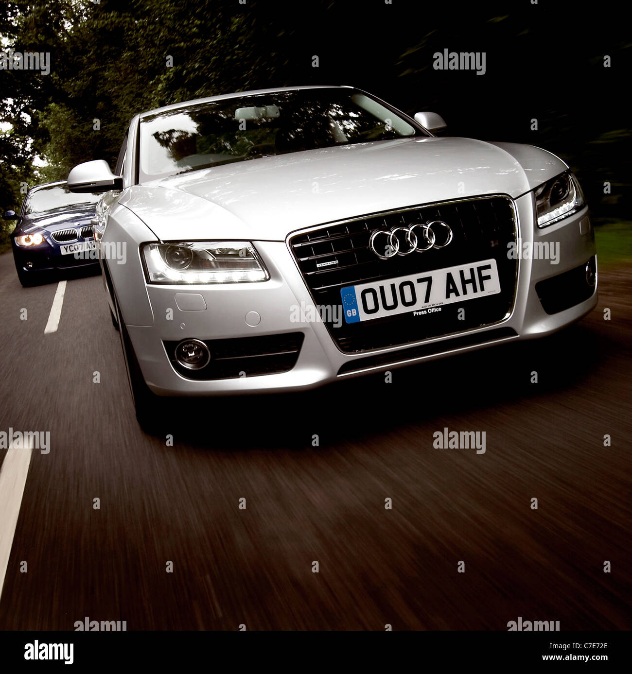 Audi A5 e BMW 3 Series Cabrio Foto Stock