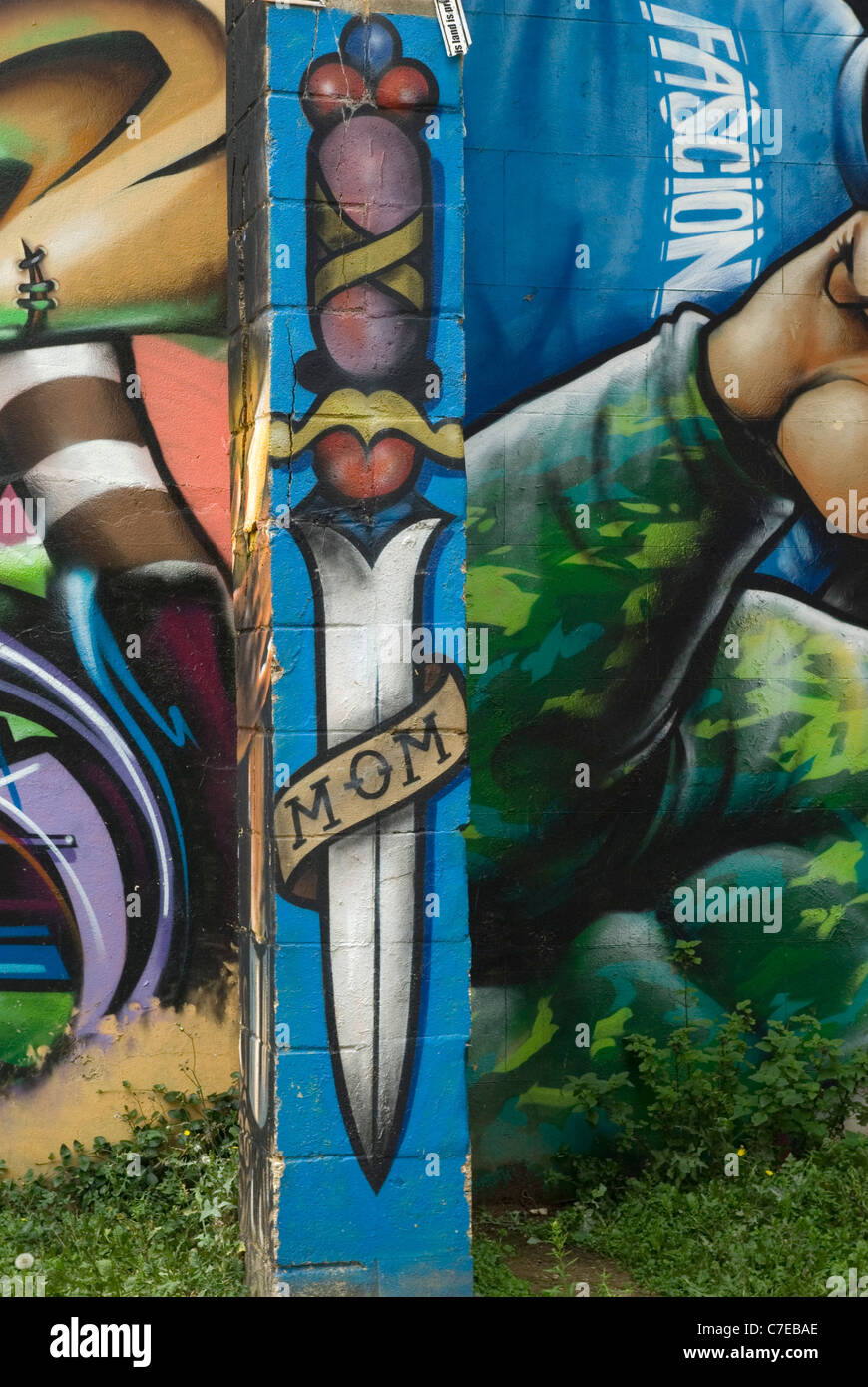 Brighton street art Nord Laines Foto Stock
