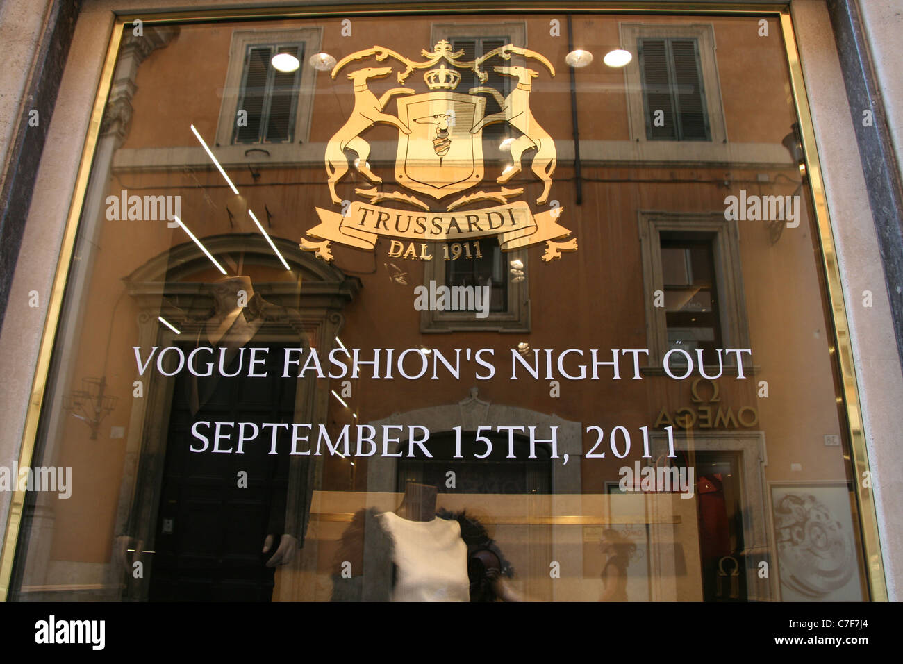 Vogue Fashion's Night Out settembre 15 2011 evento roma italia trussardi via condotti Foto Stock