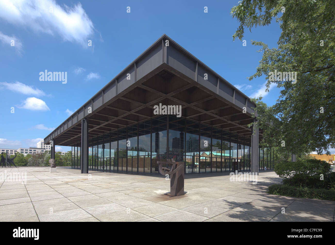 Nuova Galleria Nazionale, la Neue Nationalgalerie, il Kulturforum, Berlino, Germania Foto Stock