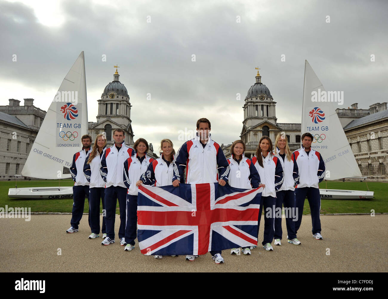 TeamGB annuncia il primo gli atleti devono essere selezionati per le Olimpiadi di Londra 2012. Vecchio Collegio Navale. Greenwich. Londra Foto Stock