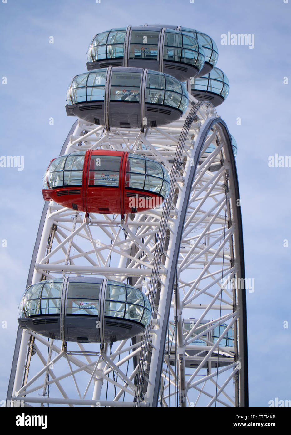 Gondole del London Eye - strano uomo in uscita 2 Foto Stock