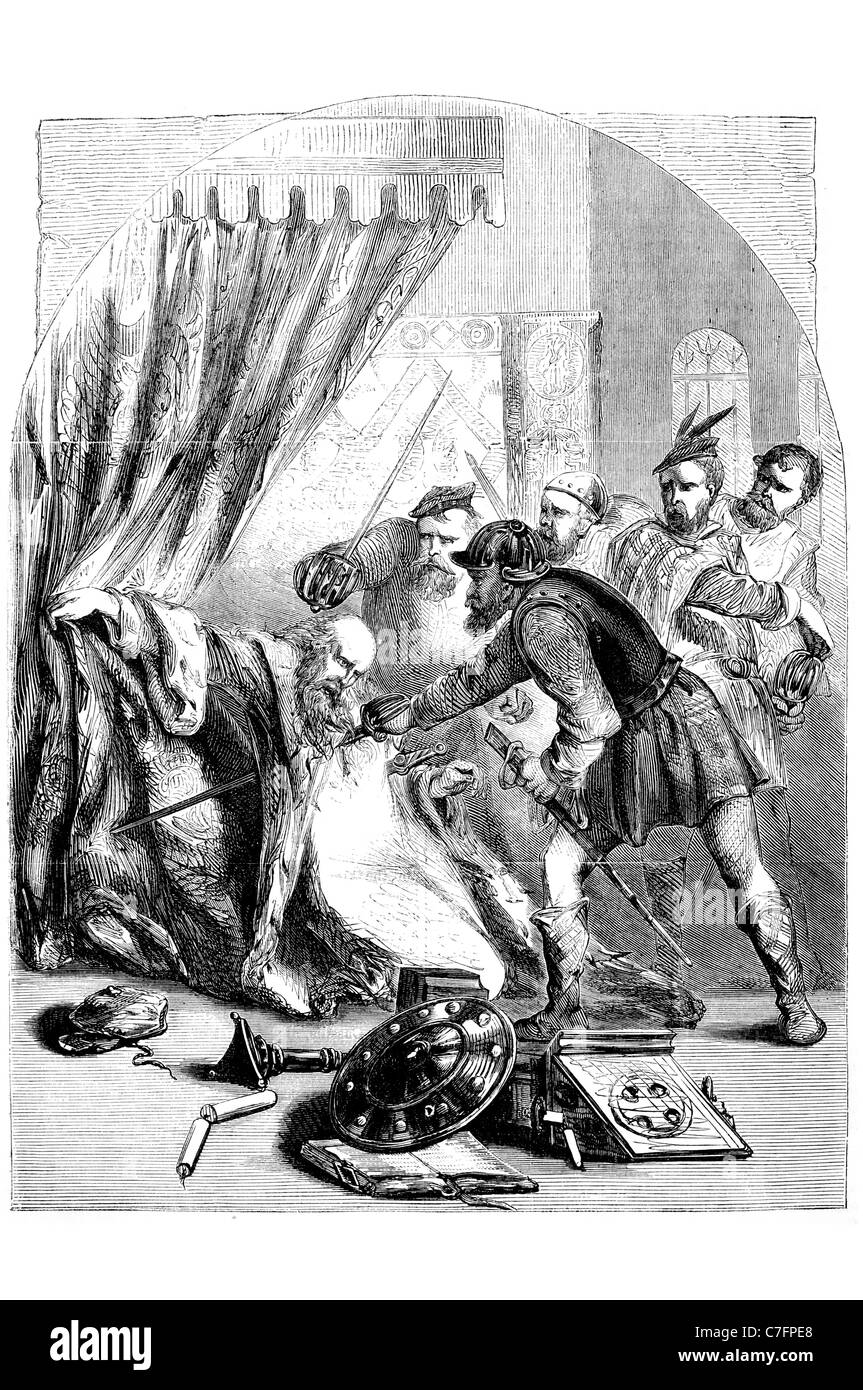 La morte la maggior parte dei giri Dr David Cardinale Beaton 1548 Arcivescovo di St Andrews Cardinale scozzese riforma prigionieri arrestati Edinburgh Foto Stock