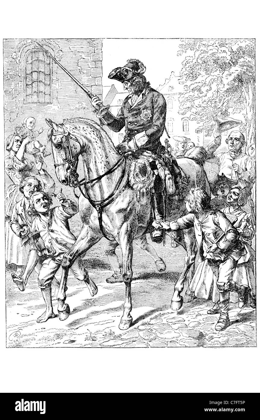 Federico il Grande II Re di Prussia dinastia Hohenzollern der Alte