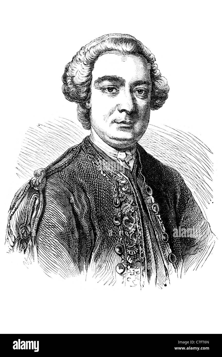 Ritratto Maggiore Generale James P Wolfe esercito britannico guerra militare battaglia officer riforme formazione vittoria Canada francese tenente Foto Stock