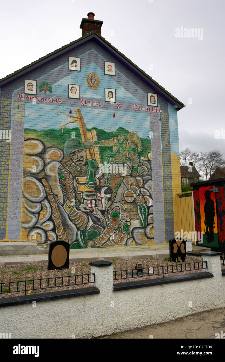 Uvf lealisti memorial parete murale pittura murale di rathcoole belfast Nord Irlanda del Nord Foto Stock