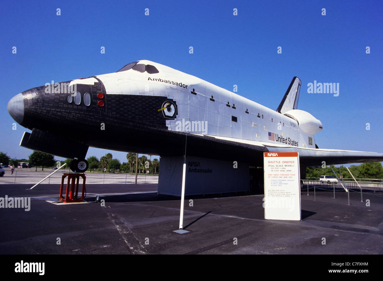Space Shuttle a Cape Kennedy lancio facility in Florida, Stati Uniti d'America Foto Stock