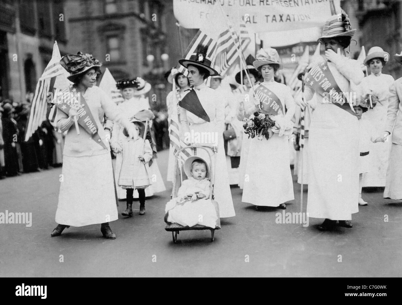 Il suffragio parade, la città di New York, 4 maggio 1912 Foto Stock