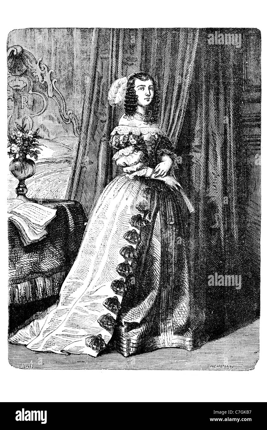 Henrietta Maria Francia regina consorte Inghilterra Scozia Irlanda moglie del re Carlo I re di regal royal queenly regale imper principesca Foto Stock