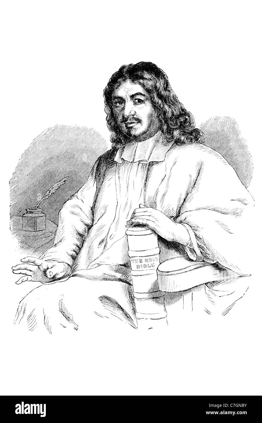 Ritratto di Giovanni inglese scrittore cristiano predicatore famoso scrittore scrittura autore del Pilgrim's Progress riformata chiesa battista Foto Stock