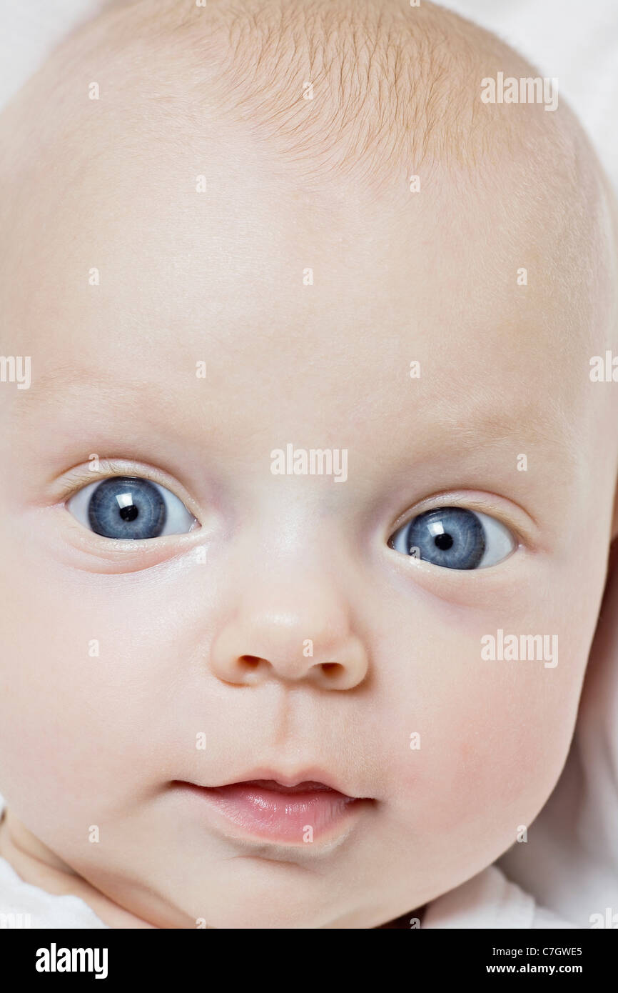 Ritratto di un bambino faccia, close-up Foto Stock