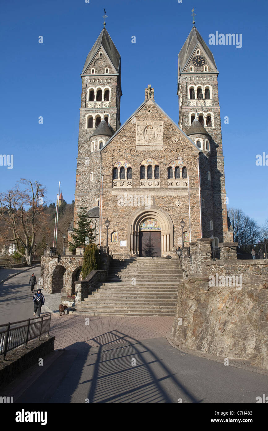 Paese di Lussemburgo. Il San Cosma e San Damiano Chiesa parrocchiale di Clervaux. Foto Stock