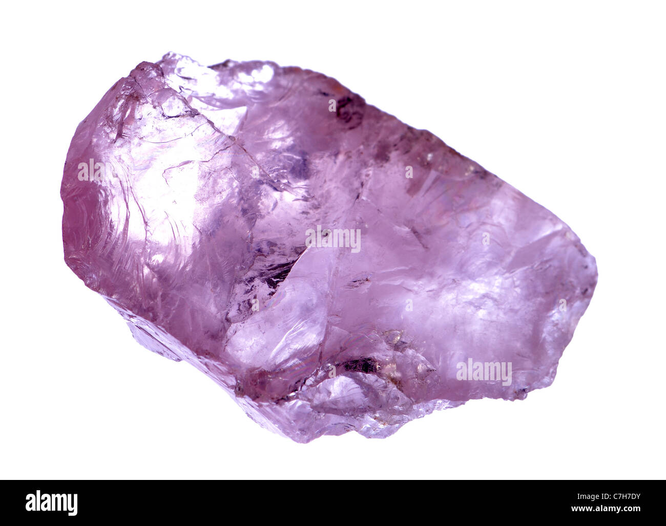 Quarzo rosa - colorati da tracce di titanio Foto Stock