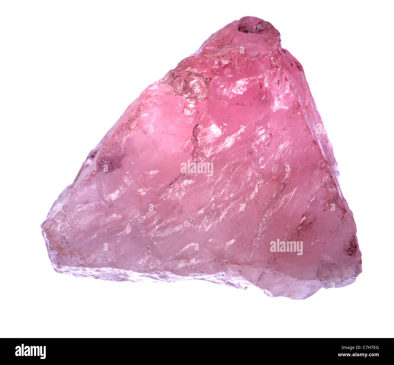 Quarzo rosa - colorati da tracce di titanio Foto Stock