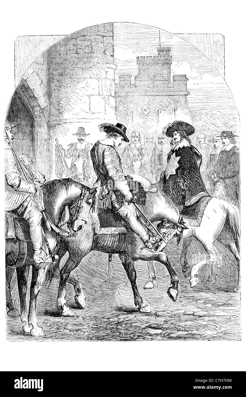 Charles I carcerati 1648 Hurst Castello esecuzione di prova il dispositivo di prigione Fortini re regal royal regale principesca sovrano imperiale r Foto Stock