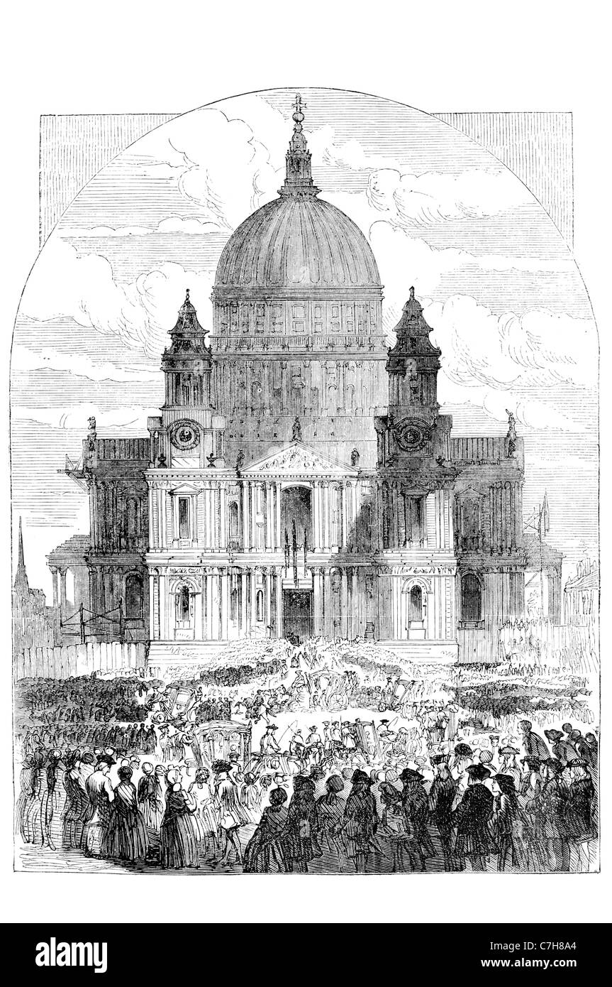 La Cattedrale di St Paul e chiesa di Inghilterra cattedrale Apostolo Ludgate Hill City Londra Diocesi Sir Christopher Wren Regno Unito Foto Stock