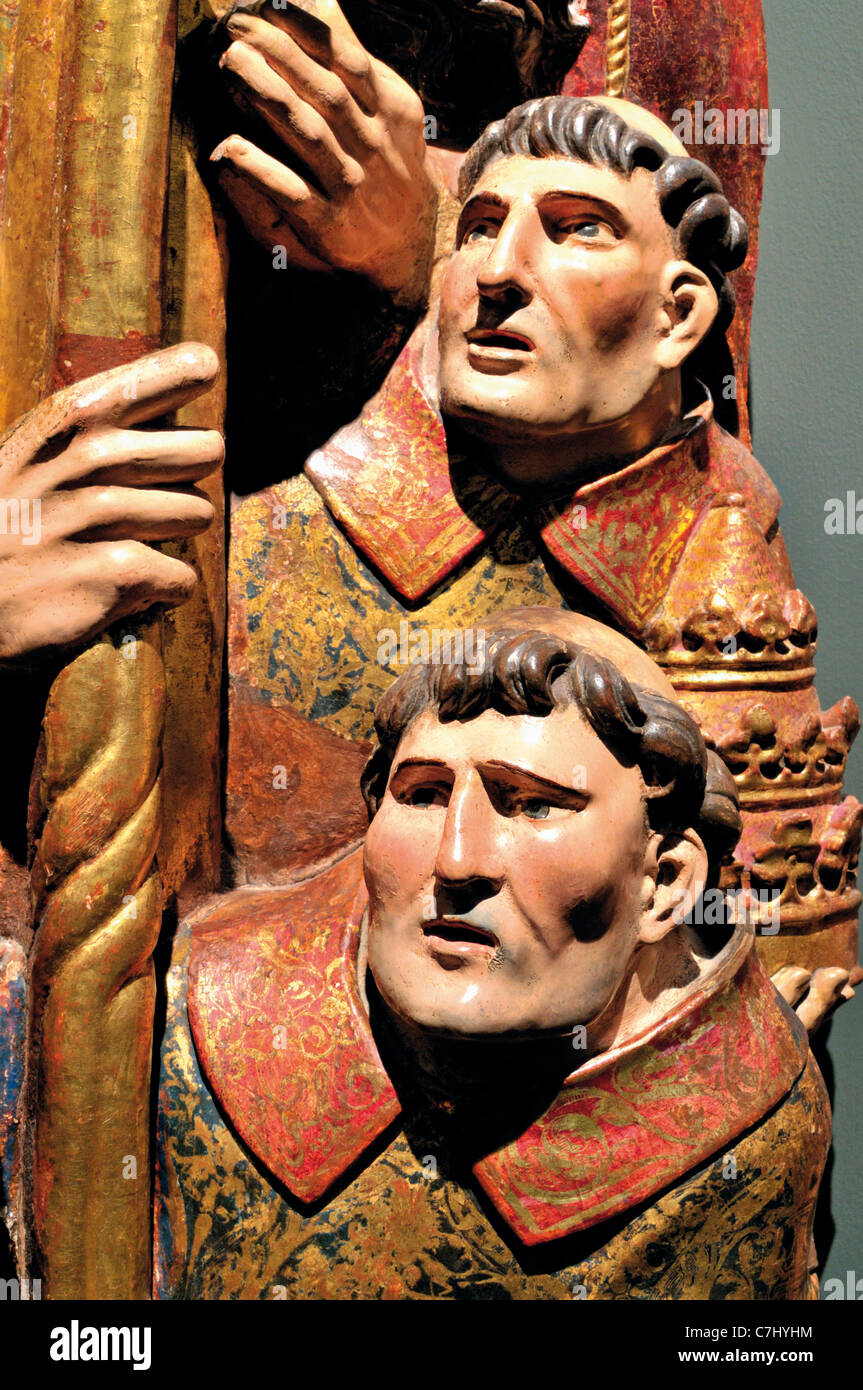 Spagna, San Giacomo Titolo: Dettaglio di un lato medievale altare della cattedrale museo di Santo Domingo de la Calzada Foto Stock