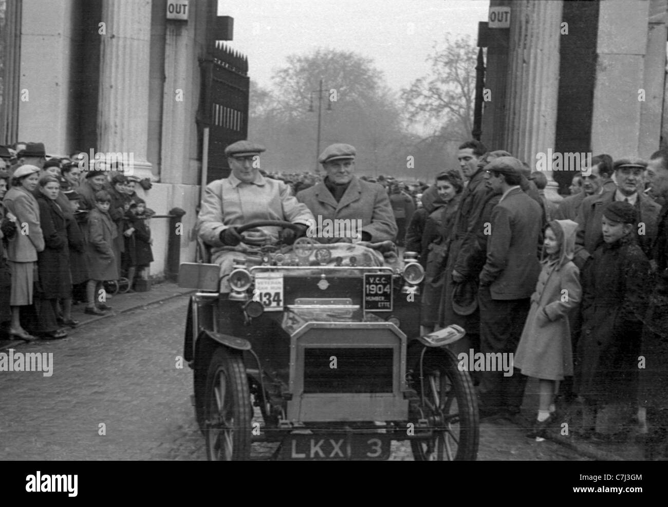 Il Veterano RAC auto run Londra a Brighton 1952 Humberette 1904 posseduto dal Sig. Dell Foto Stock