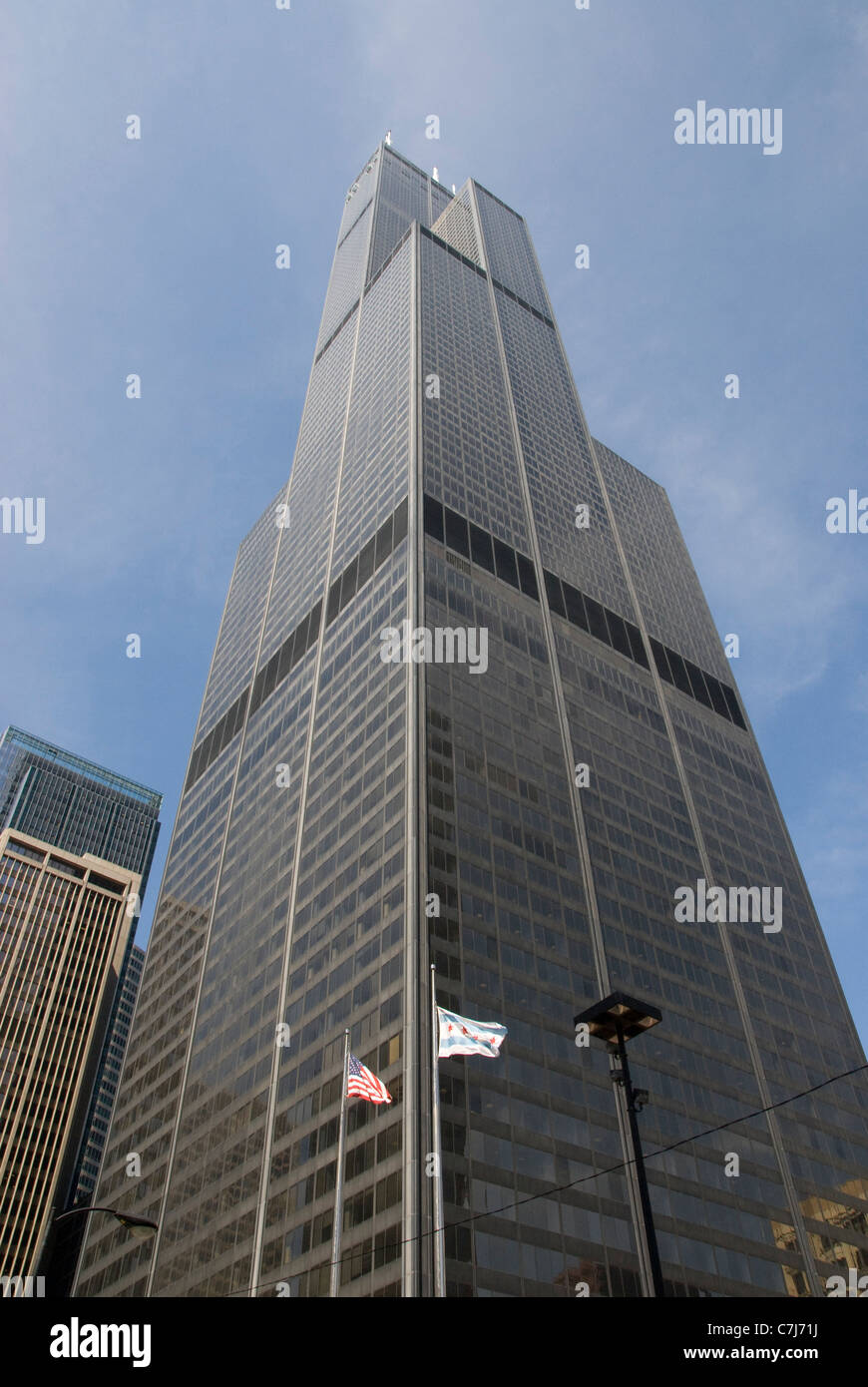 Willis Tower, precedentemente Sears Tower, Chicago, Illinois, Stati Uniti d'America Foto Stock