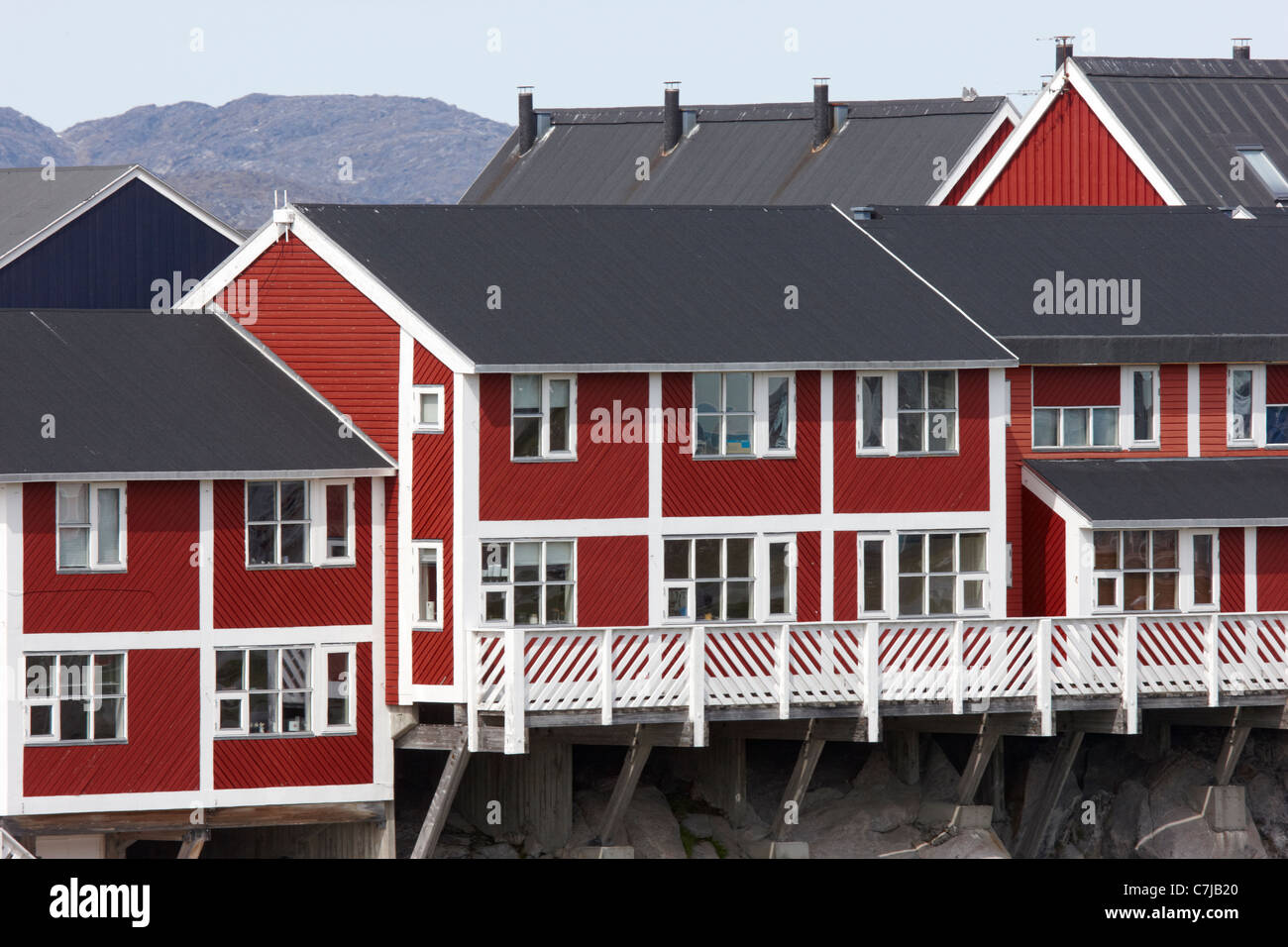 Appartamenti, Nuuk, Groenlandia Foto Stock