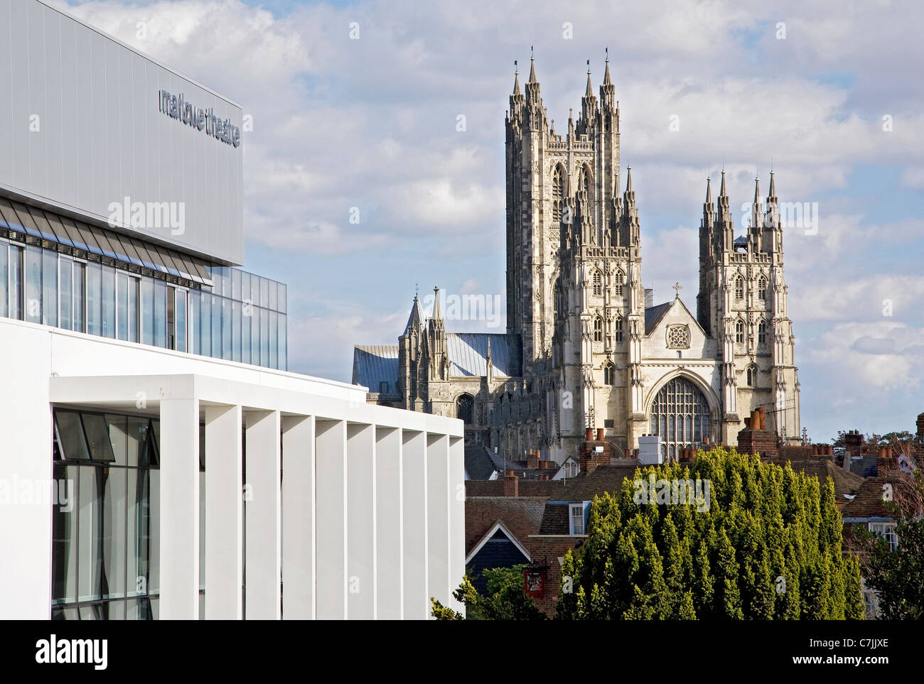 Il Marlow teatro & cattedrale Canterbury Kent REGNO UNITO Foto Stock