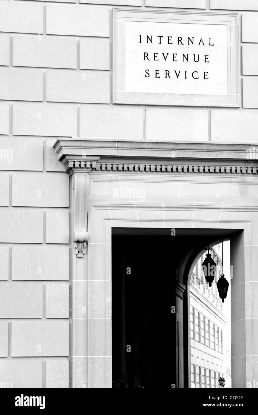 Centrale di edificio IRS nel centro cittadino di Washington DC Foto Stock
