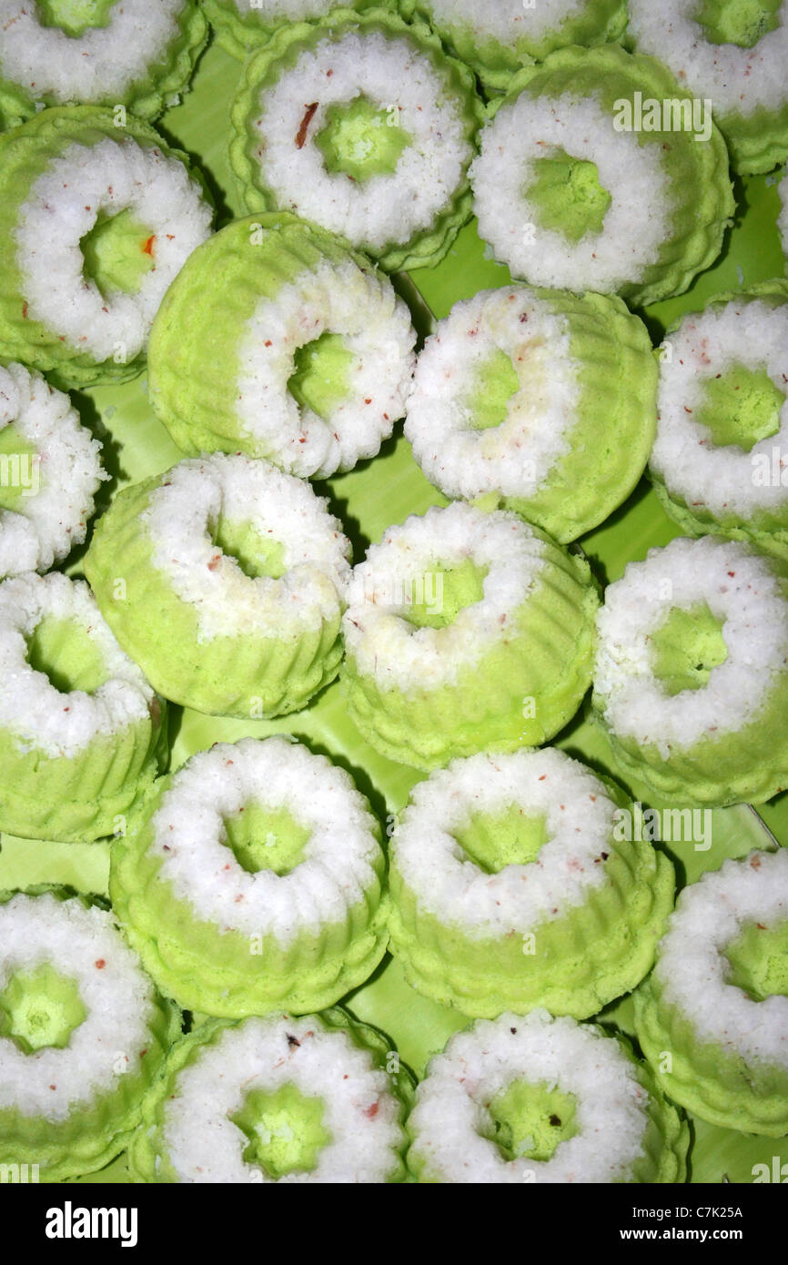 Noce di Cocco indonesiano torte di riso Foto Stock