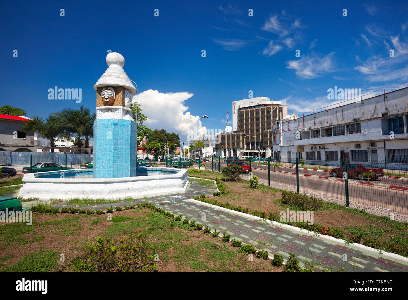 Fontana pubblica, Brazzaville, Repubblica del Congo, Africa Foto Stock