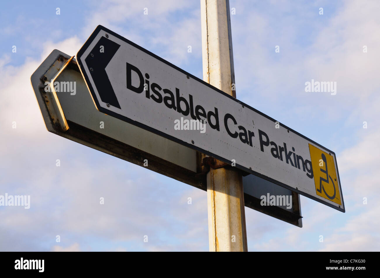 Disabili Parcheggio segno Foto Stock