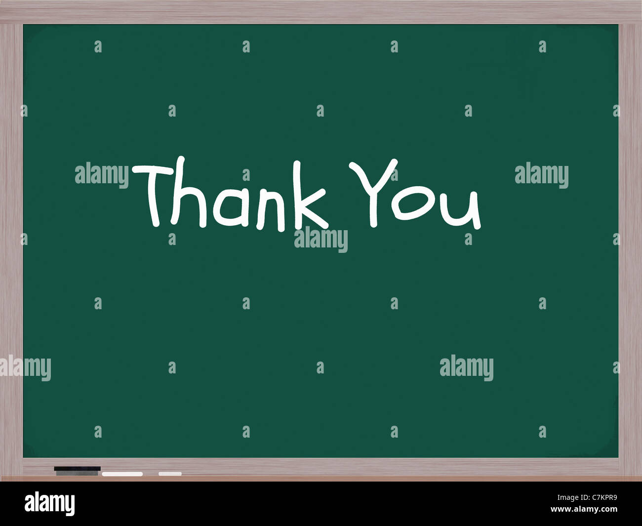 Grazie a una scheda di gesso scritto in gesso bianco con un raschietto e gesso sulla parte inferiore del telaio di legno. Foto Stock