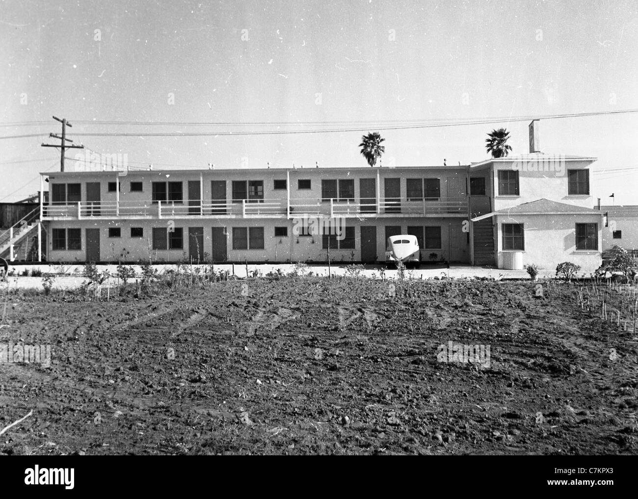 Motel a due piani e 1930s sud-ovest degli Stati Uniti architettura alloggio viaggio hotel Foto Stock