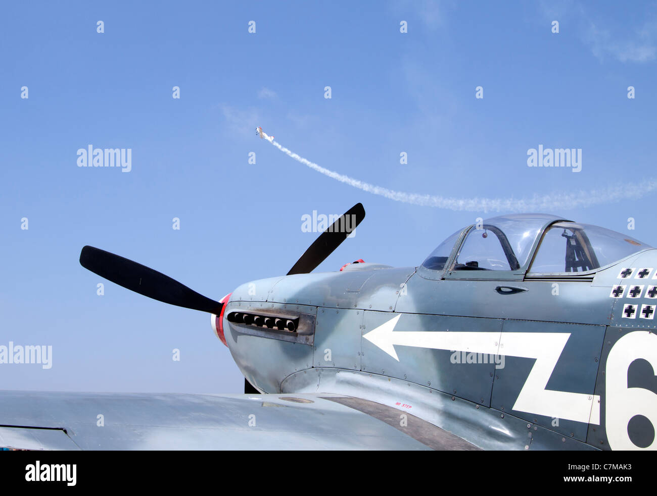 American Vintage Fighter imbarcazione a un air show Foto Stock