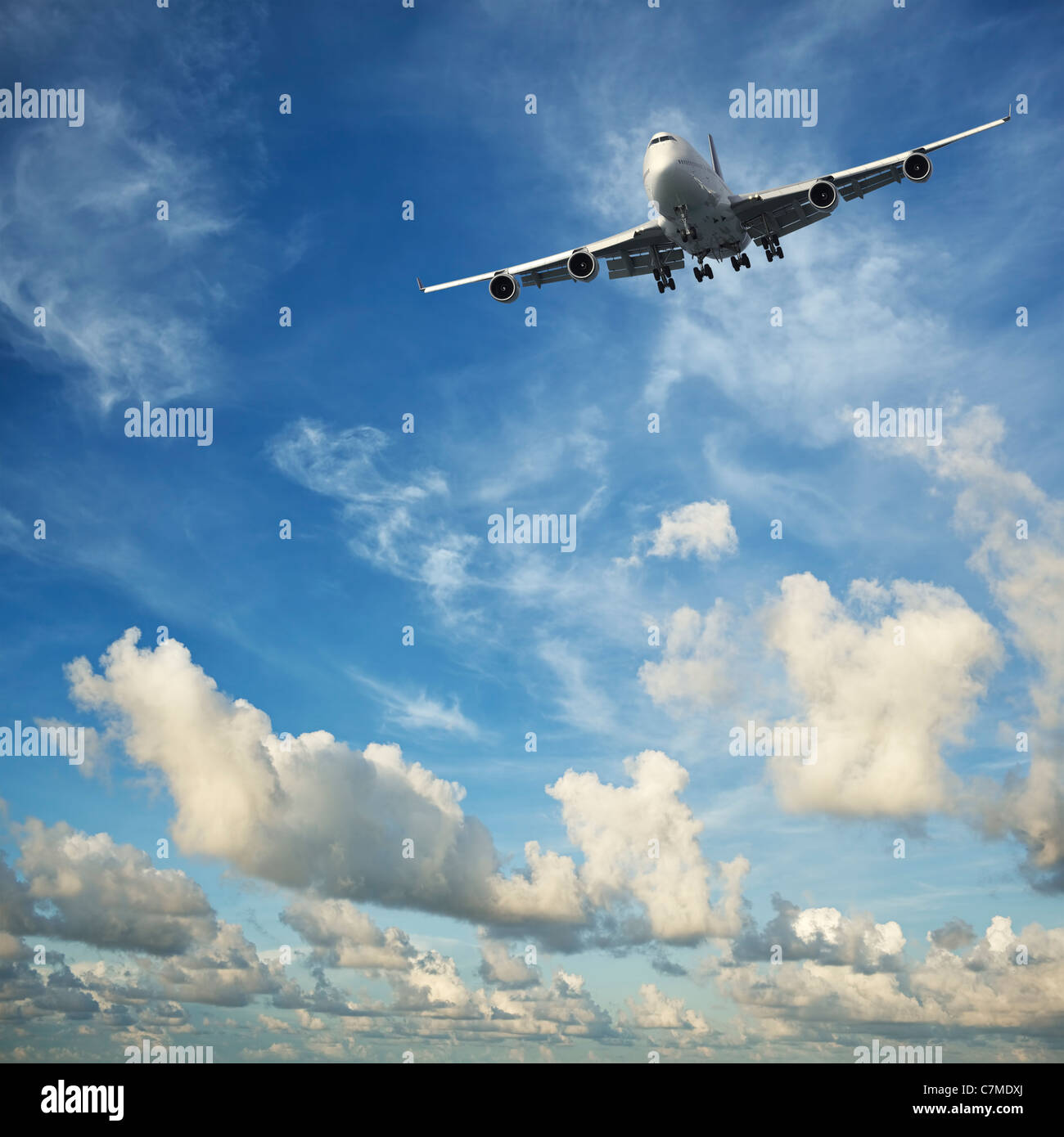 Gli aeromobili jet in volo Foto Stock